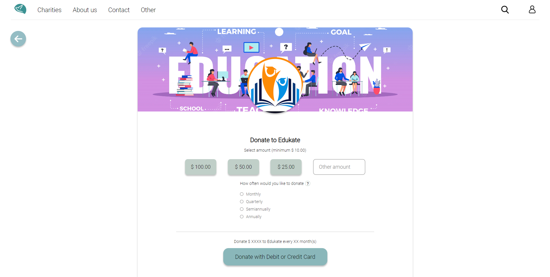 Screenshot of project
